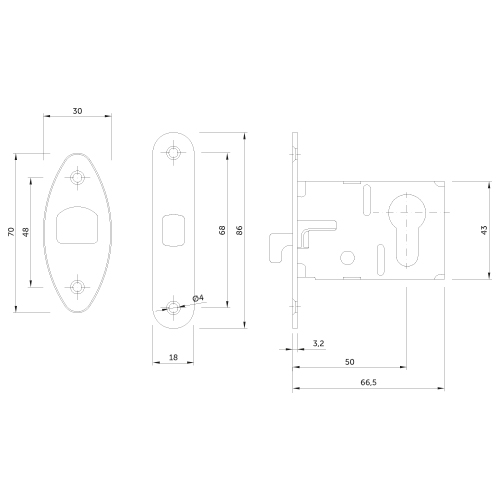 Kit corredera Desl. 103/104 llave - Imagen 4
